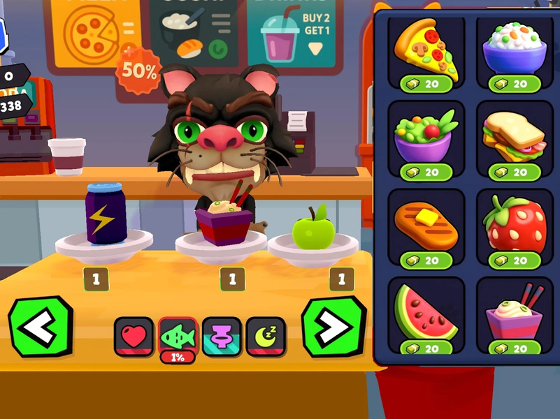 Butch the Cat・Virtual Pet Sim - Gameplay image of android game