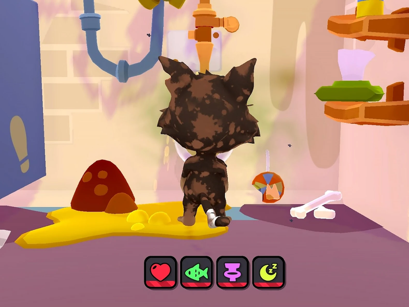 Butch the Cat・Virtual Pet Sim - Gameplay image of android game
