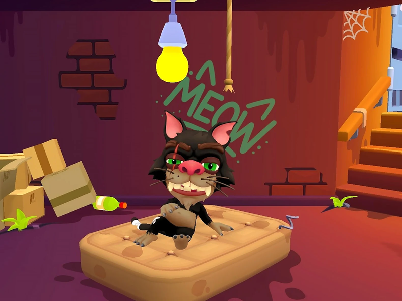 Butch the Cat・Virtual Pet Sim - Gameplay image of android game