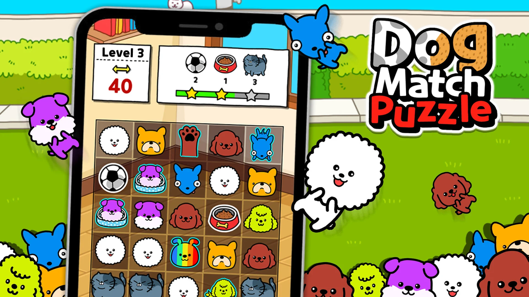 Dog Match Puzzle - عکس بازی موبایلی اندروید