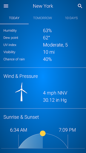 Weather - عکس برنامه موبایلی اندروید