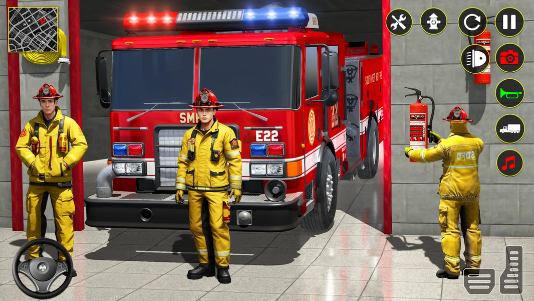 Fire Truck Rescue Sim Games 3d - Gameplay image of android game