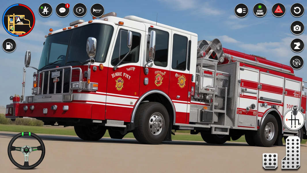 Fire Truck Rescue Sim Games 3d - Gameplay image of android game