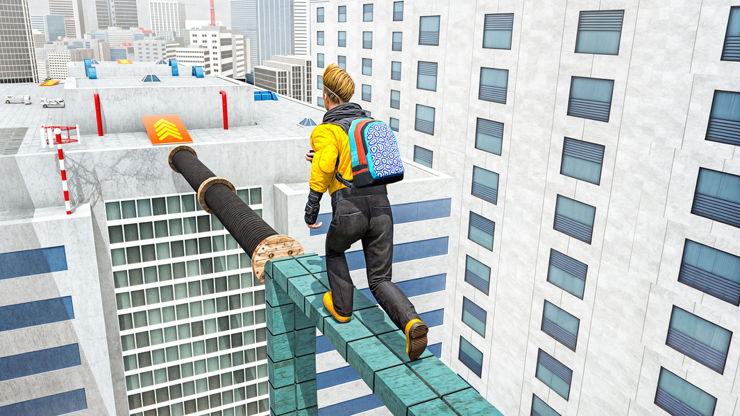 Going Up Parkour Run - Rooftop - Gameplay image of android game