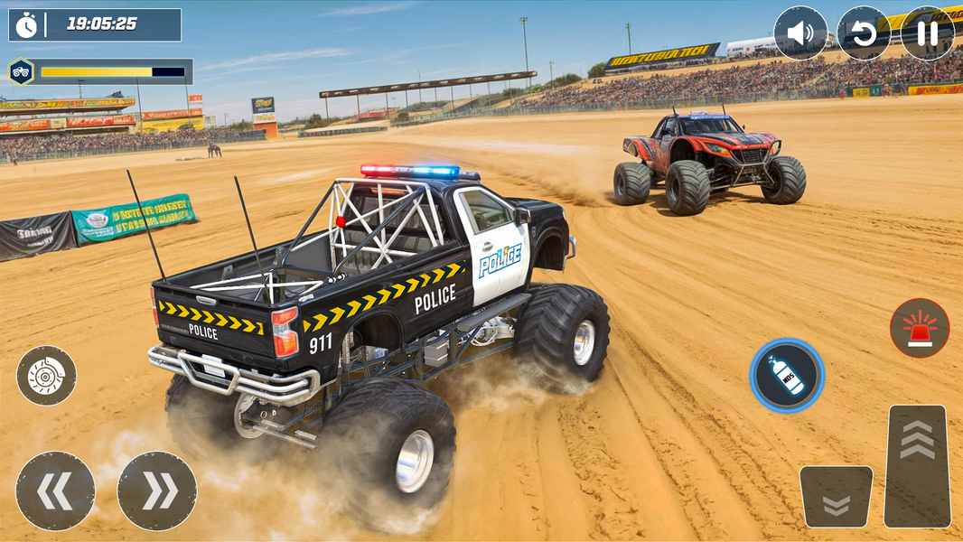Police 4x4 Monster Truck Games - Gameplay image of android game