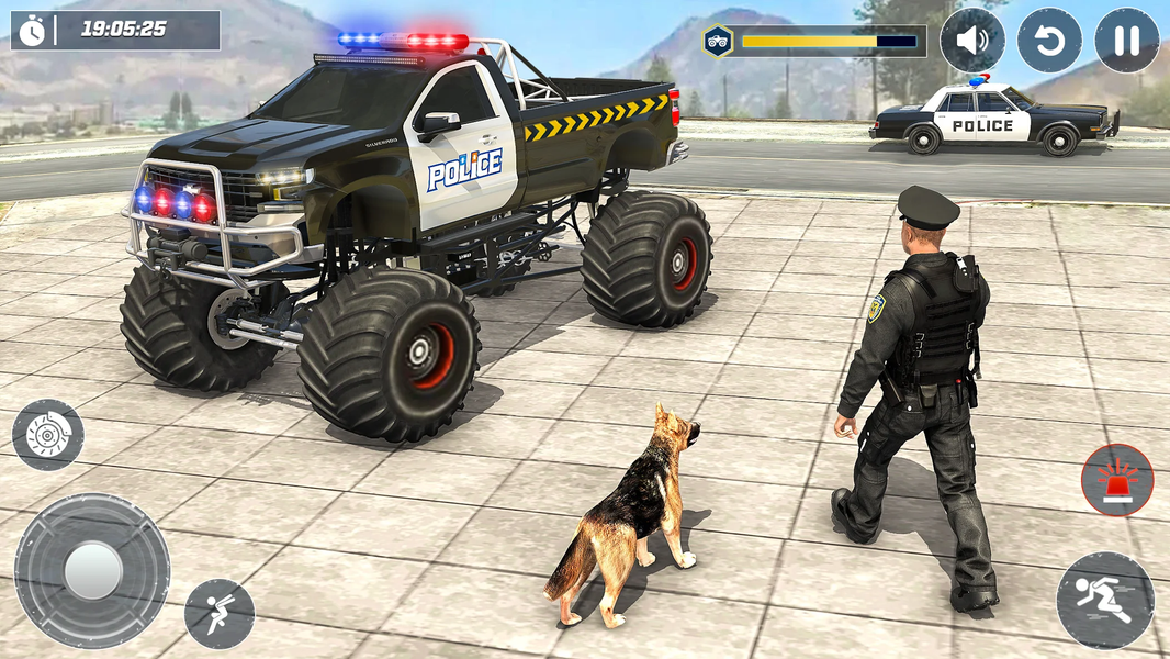 Police 4x4 Monster Truck Games - Gameplay image of android game