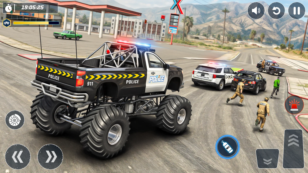 Police 4x4 Monster Truck Games - Gameplay image of android game