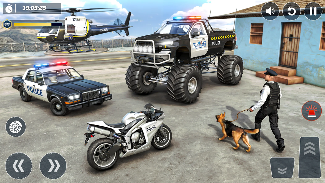Police 4x4 Monster Truck Games - Gameplay image of android game