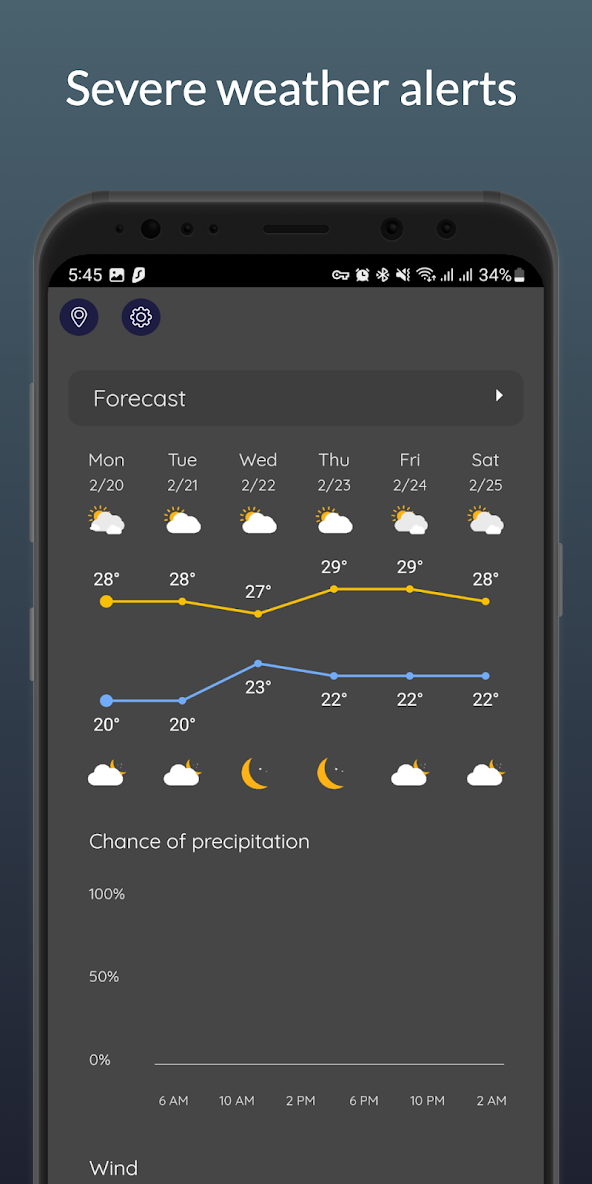 برنامه BWeather Forecast - دانلود | بازار