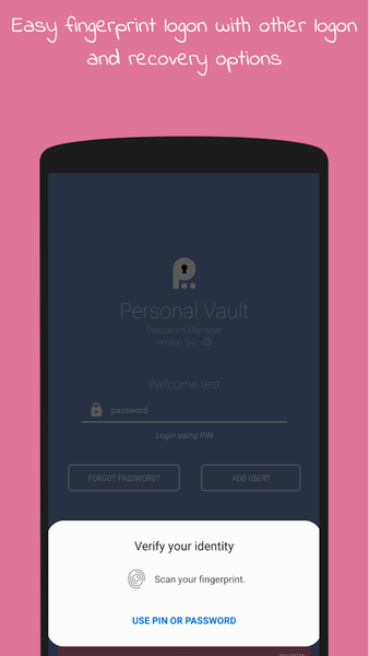 Personal Vault - Password Mana - Image screenshot of android app