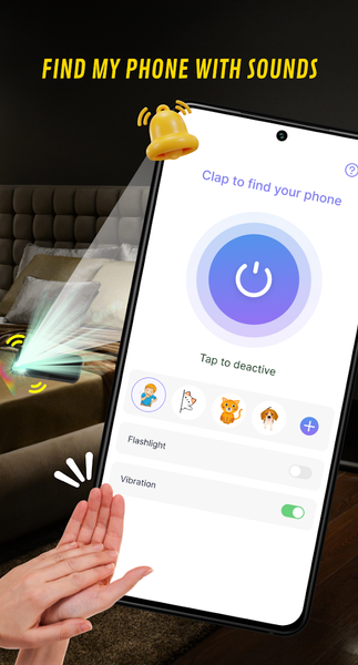 Find My Phone by Clap & Flash - عکس برنامه موبایلی اندروید