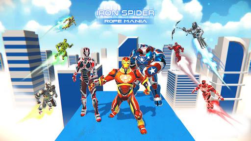 Iron Spider Rope Mania - Gameplay image of android game