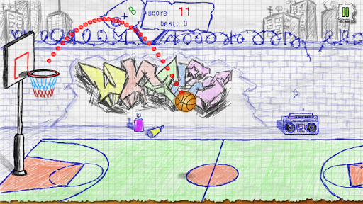 Doodle Basketball - Gameplay image of android game