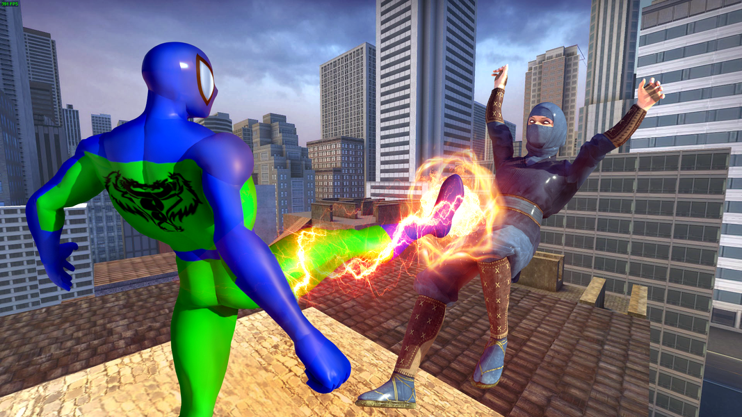 Super hero spider fight game - Gameplay image of android game