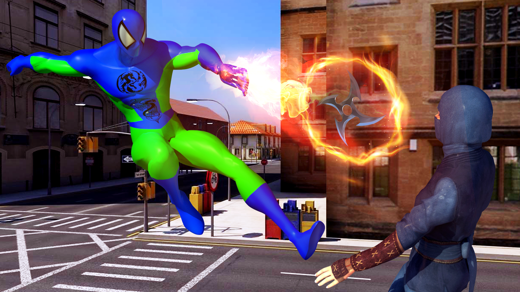Super hero spider fight game - Gameplay image of android game
