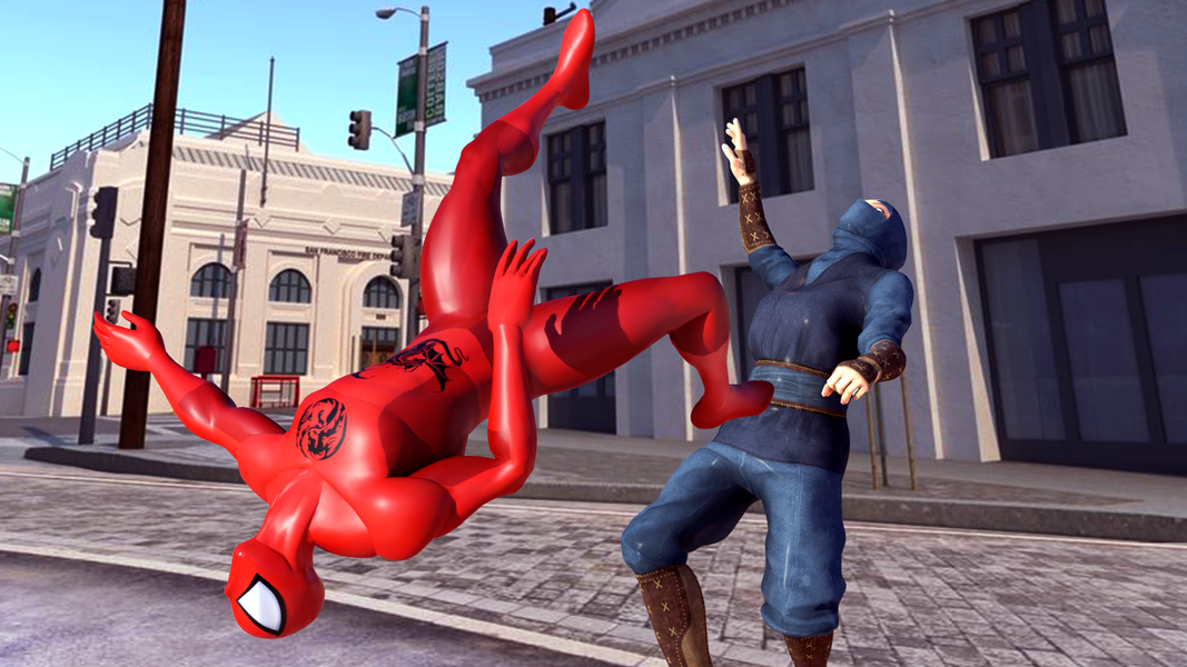 Super hero spider fight game - Gameplay image of android game