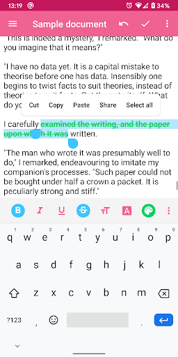 Text Editor - عکس برنامه موبایلی اندروید