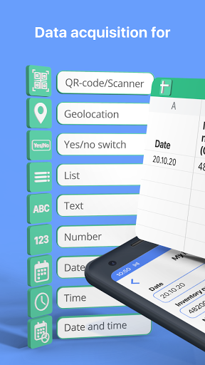Spreadsheet data entry - Image screenshot of android app