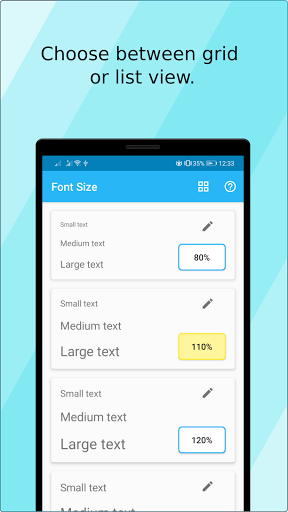 Font Size - Image screenshot of android app