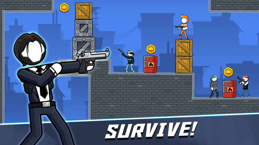 The Gunner: Stickman Gun Hero - Image screenshot of android app