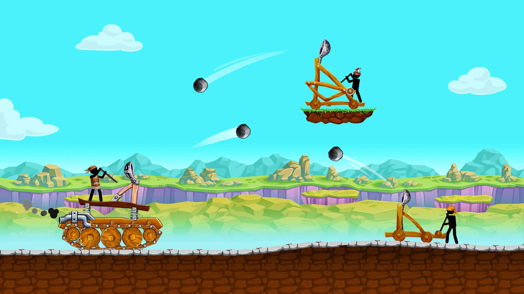 The Tank: Stick pocket hill - Gameplay image of android game