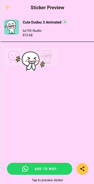 Stickzy - Animated WA Stickers - Image screenshot of android app