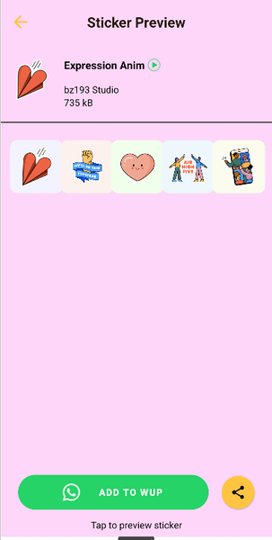 Stickzy - Animated WA Stickers - Image screenshot of android app