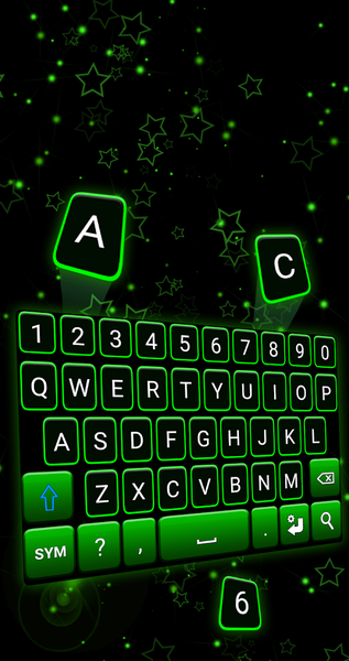 Green Neon Keyboard - Image screenshot of android app