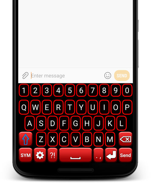 Red Neon Keyboard - Image screenshot of android app