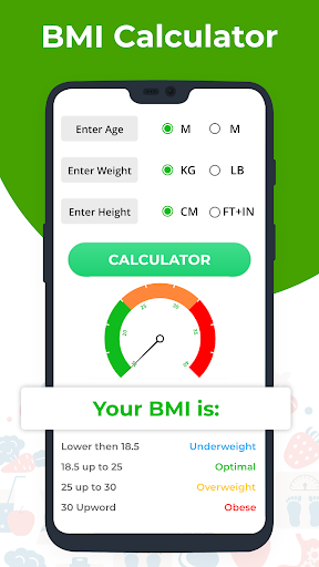 BMI Calculator - Check your BMI (Body Mass Index) - Image screenshot of android app