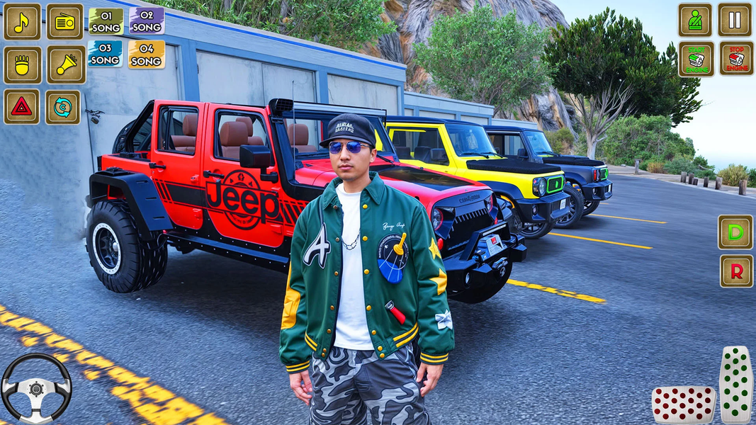 Offroad Jeep Driving Games 3D - Gameplay image of android game