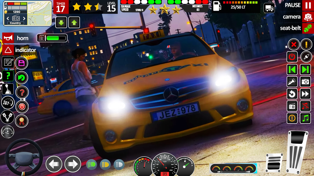 Car Driving Taxi Simulator - Gameplay image of android game
