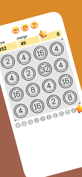 sixteen dots - a 2048 puzzle - Image screenshot of android app