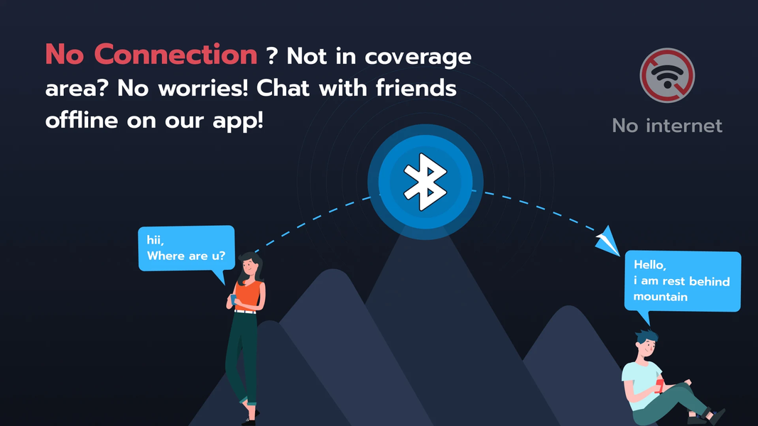 No Internet Chat: Chat with BT - عکس برنامه موبایلی اندروید