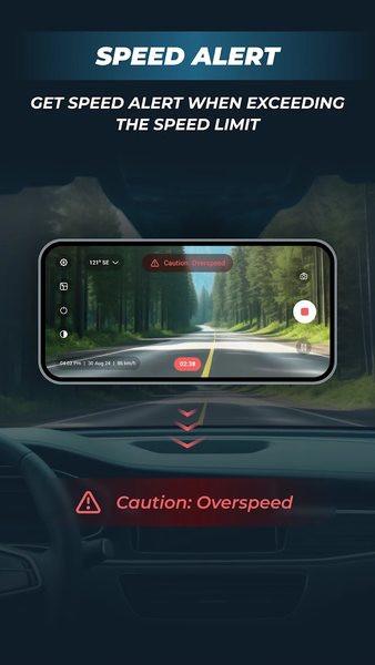 Car Camera: Speed & Time Stamp - Image screenshot of android app