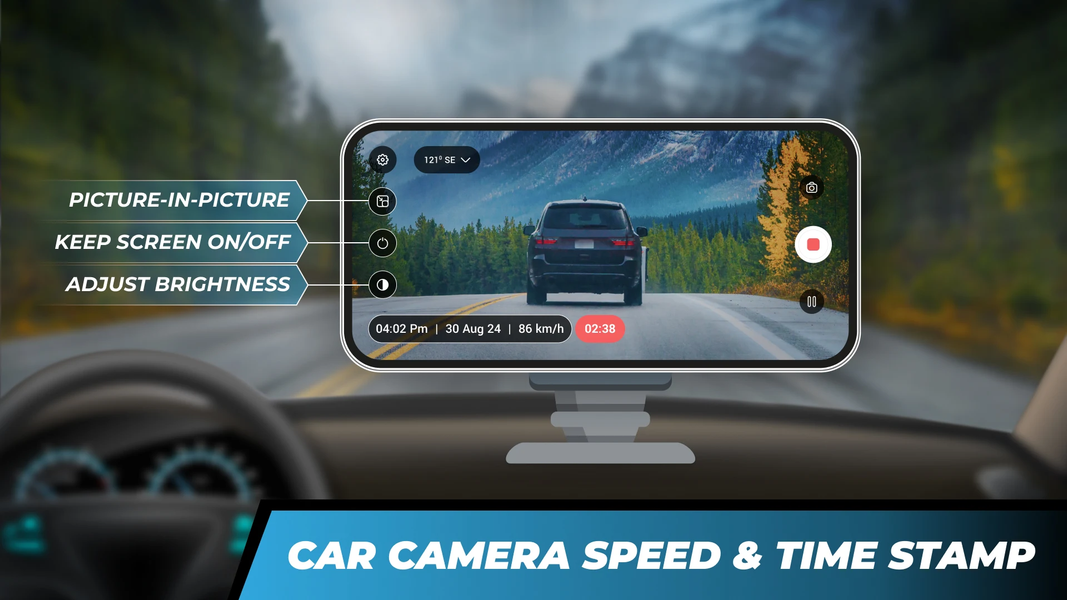 Car Camera: Speed & Time Stamp - عکس برنامه موبایلی اندروید