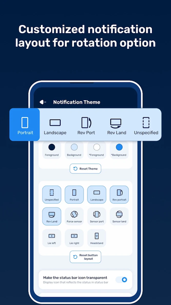 Custom Screen Rotation Control - عکس برنامه موبایلی اندروید