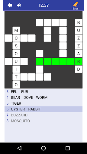 Crossword Thematic - Gameplay image of android game