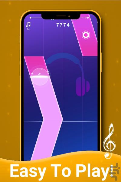 Piano Rush-magic tiles 2D - Gameplay image of android game