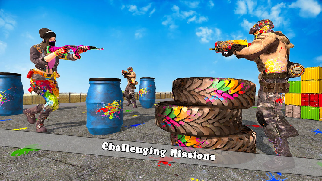 Paintball Battle Arena Shoot - Gameplay image of android game