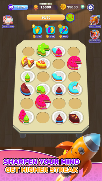 Cake Sort 3D Color Puzzle Game - Gameplay image of android game