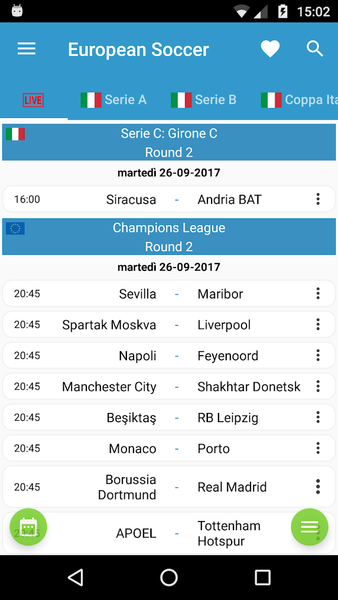 Soccer in Europe - Image screenshot of android app
