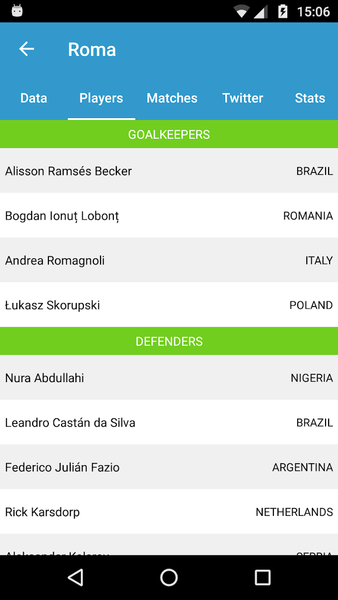 Soccer in Europe - Image screenshot of android app
