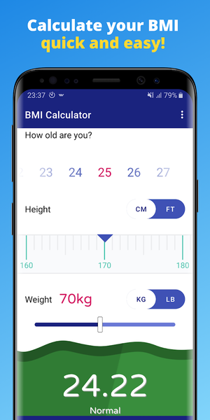 BMI Calculator - عکس برنامه موبایلی اندروید