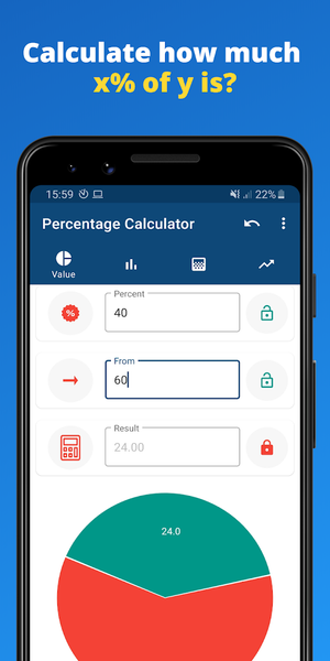 Percentage Calculator - عکس برنامه موبایلی اندروید