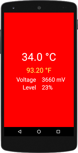 Battery Temperature - Image screenshot of android app