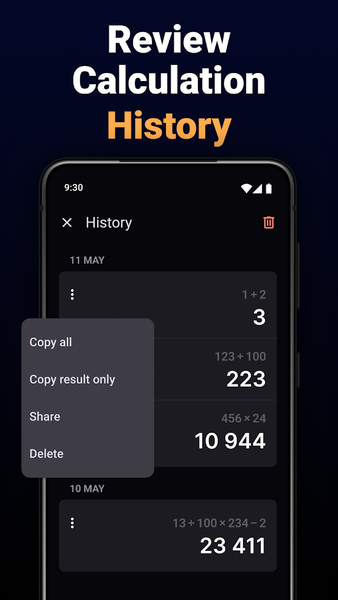 Calculator One - عکس برنامه موبایلی اندروید