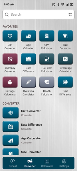 Calculator - All Converter - عکس برنامه موبایلی اندروید