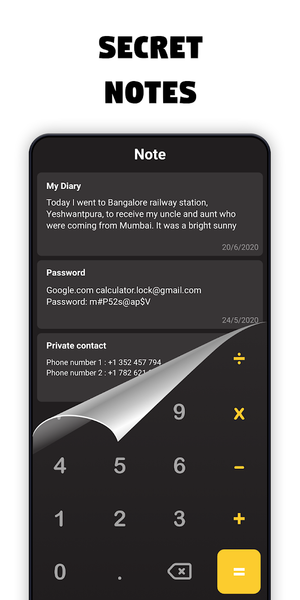 Calculator - Hide Photo, Video - عکس برنامه موبایلی اندروید