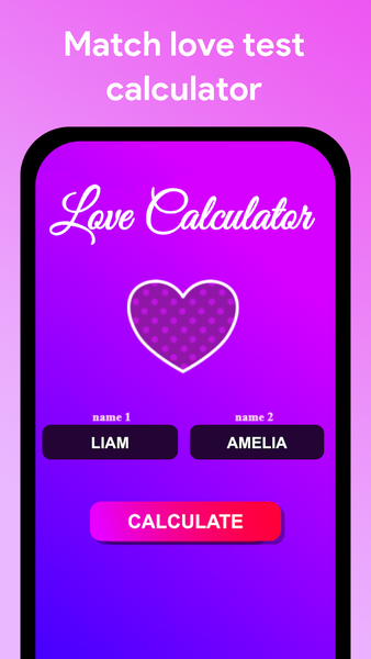 Love Calculator by name - عکس برنامه موبایلی اندروید